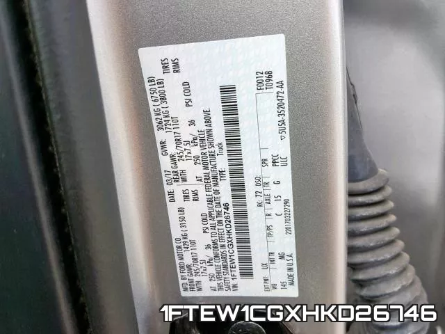 1FTEW1CGXHKD26746 фото 2
