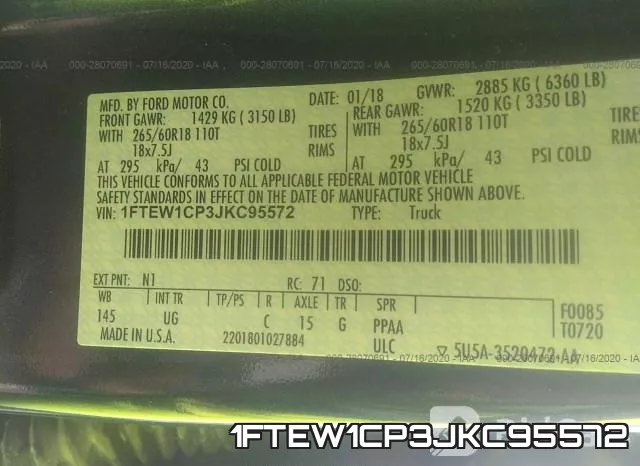1FTEW1CP3JKC95572 фото 10
