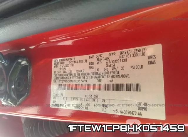 1FTEW1CP8HKD57459 фото 10