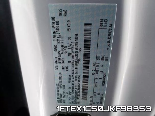 1FTEX1C50JKF98353 фото 2