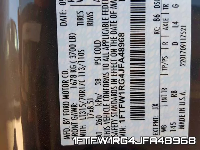 1FTFW1RG4JFA48968 фото 2