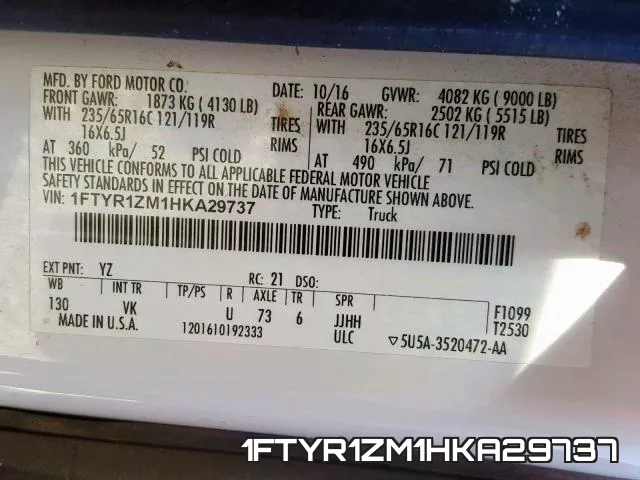 1FTYR1ZM1HKA29737 фото 2