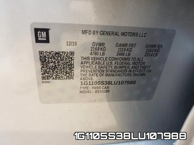 1G1105S38LU107988 фото 2