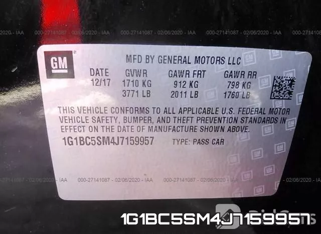 1G1BC5SM4J7159957 фото 10