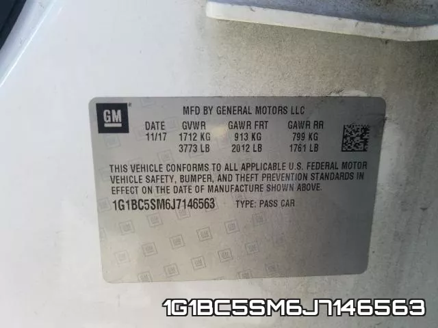 1G1BC5SM6J7146563 фото 2