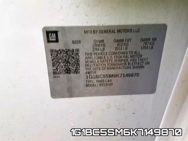 1G1BC5SM6K7149870 фото 2