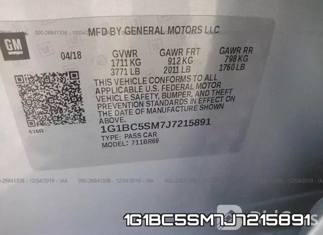1G1BC5SM7J7215891 фото 10