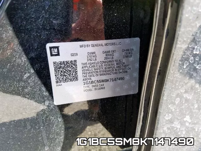 1G1BC5SM8K7147490 фото 2