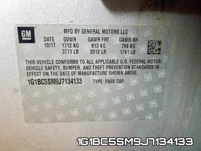 1G1BC5SM9J7134133 фото 2