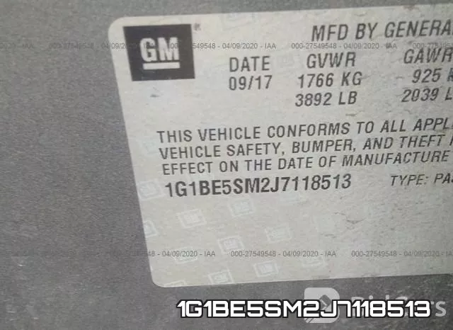 1G1BE5SM2J7118513 фото 10