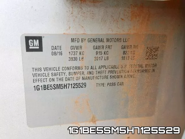 1G1BE5SM5H7125529 фото 2