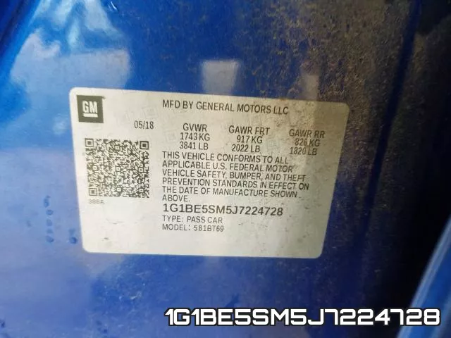 1G1BE5SM5J7224728 фото 2