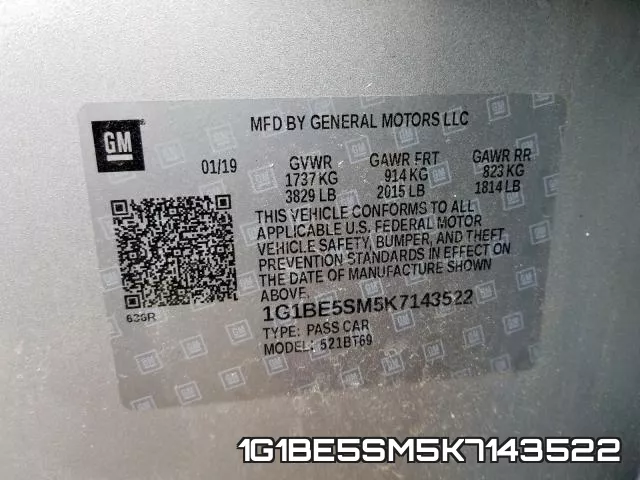 1G1BE5SM5K7143522 фото 2
