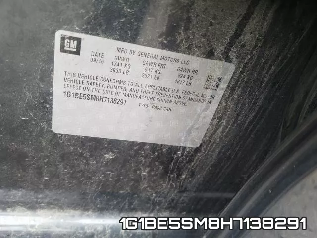 1G1BE5SM8H7138291 фото 2