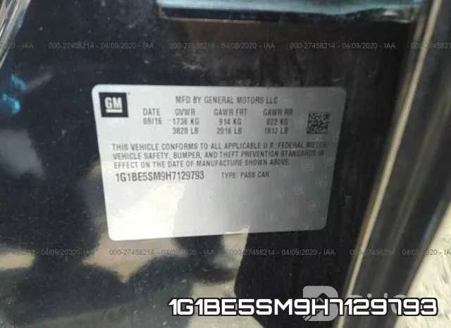 1G1BE5SM9H7129793 фото 10