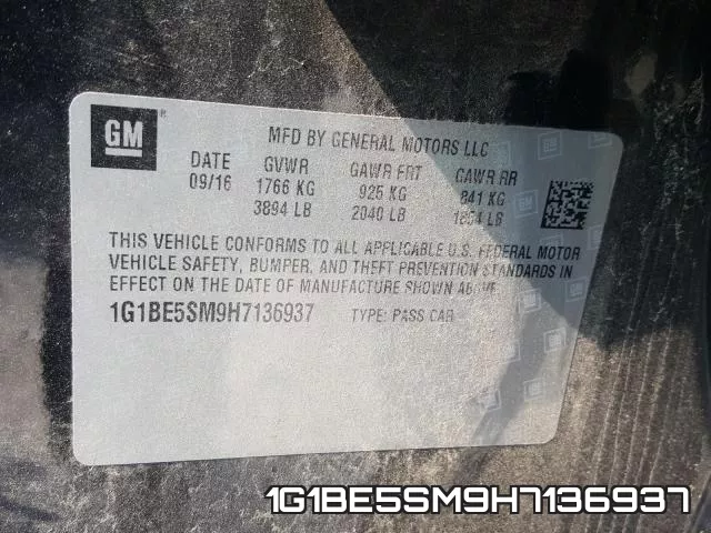 1G1BE5SM9H7136937 фото 2