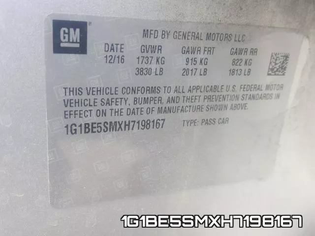 1G1BE5SMXH7198167 фото 2