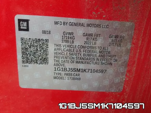 1G1BJ5SM1K7104597 фото 2