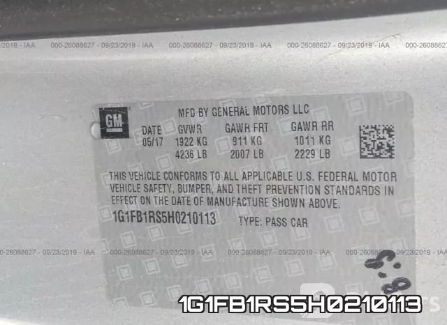 1G1FB1RS5H0210113 фото 9