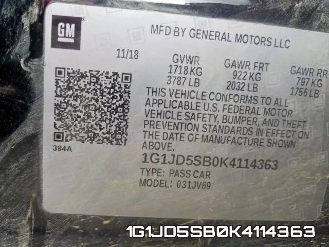 1G1JD5SB0K4114363 фото 2