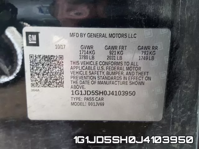1G1JD5SH0J4103950 фото 2