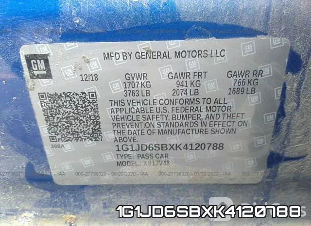 1G1JD6SBXK4120788 фото 10