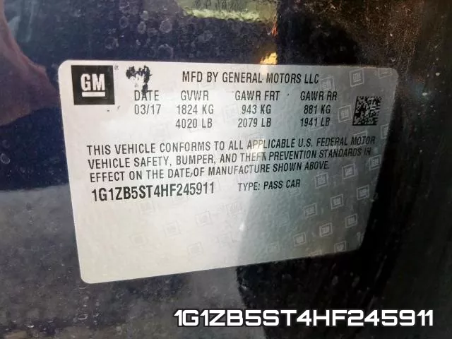 1G1ZB5ST4HF245911 фото 2