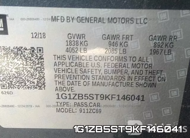 1G1ZB5ST9KF146041 фото 10