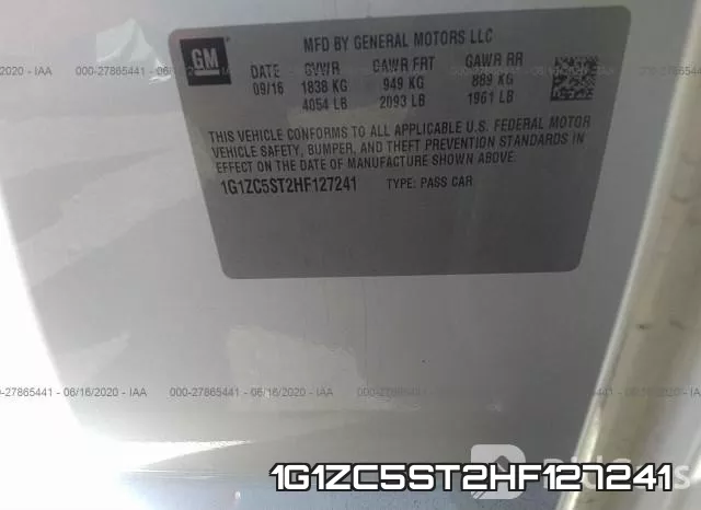 1G1ZC5ST2HF127241 фото 9