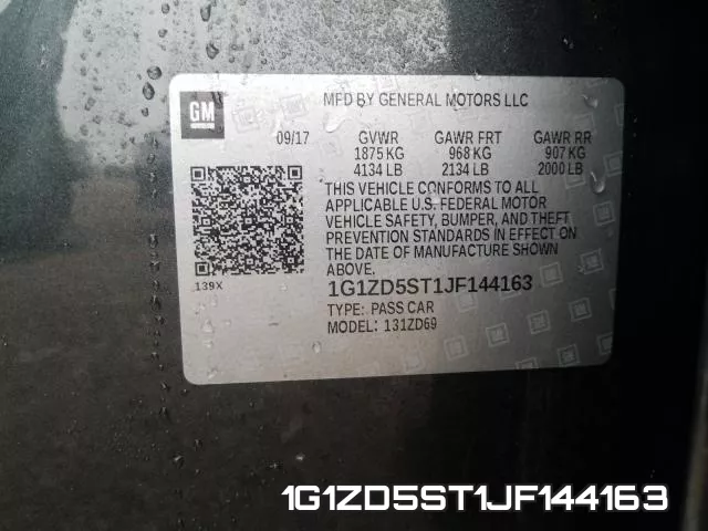 1G1ZD5ST1JF144163 фото 2