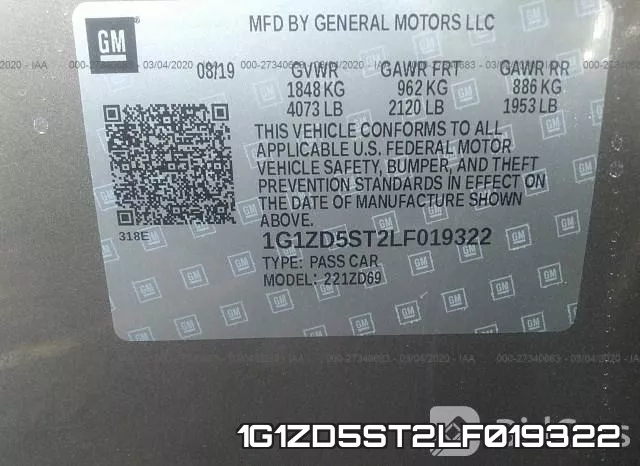 1G1ZD5ST2LF019322 фото 10