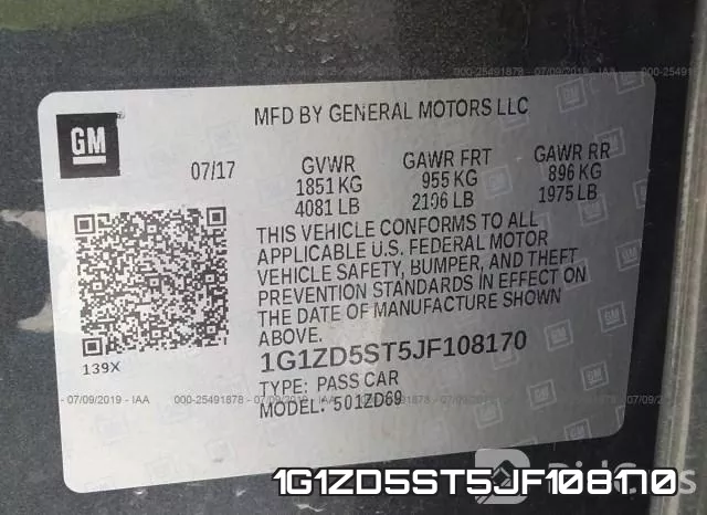1G1ZD5ST5JF108170 фото 10
