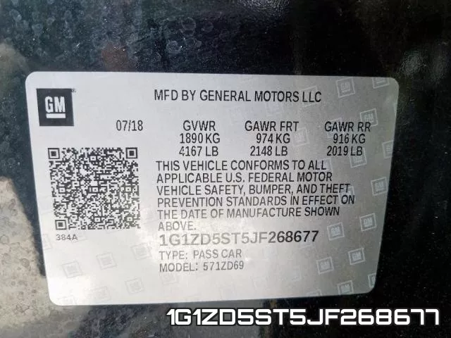1G1ZD5ST5JF268677 фото 2