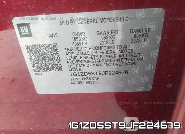 1G1ZD5ST9JF224679 фото 10