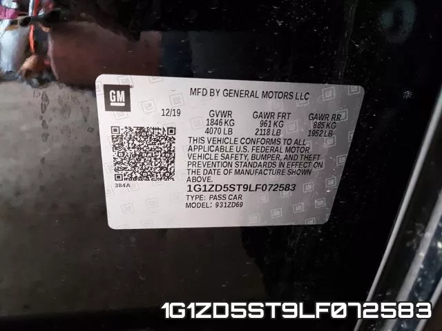 1G1ZD5ST9LF072583 фото 2