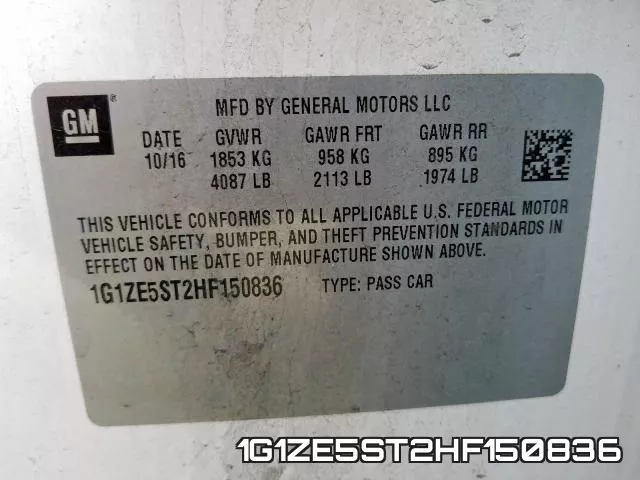 1G1ZE5ST2HF150836 фото 2