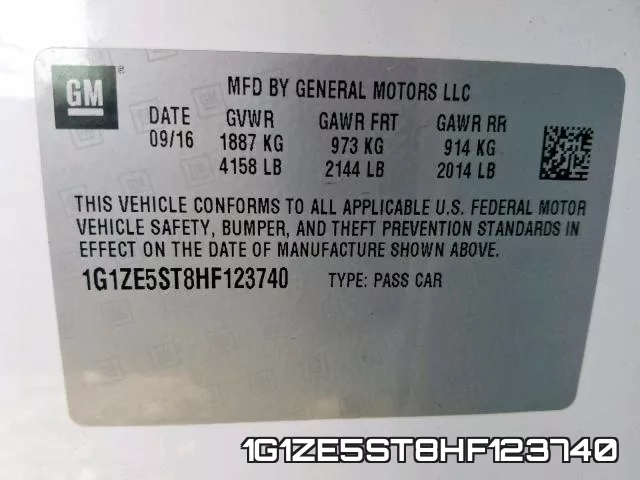 1G1ZE5ST8HF123740 фото 2