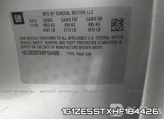 1G1ZE5STXHF184426 фото 10
