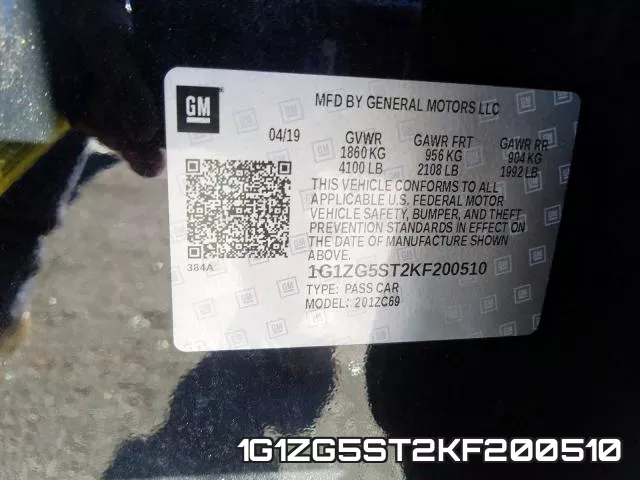 1G1ZG5ST2KF200510 фото 2
