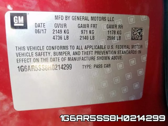 1G6AR5SS8H0214299 фото 2