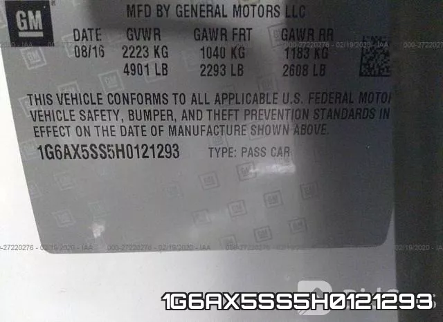 1G6AX5SS5H0121293 фото 10
