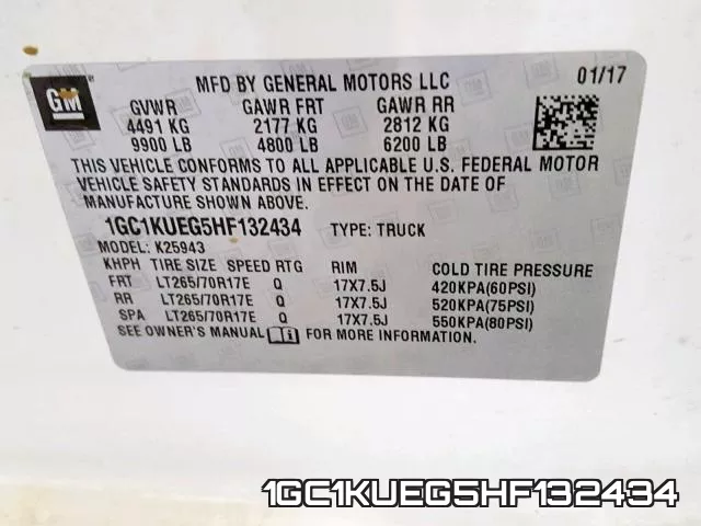 1GC1KUEG5HF132434 фото 2