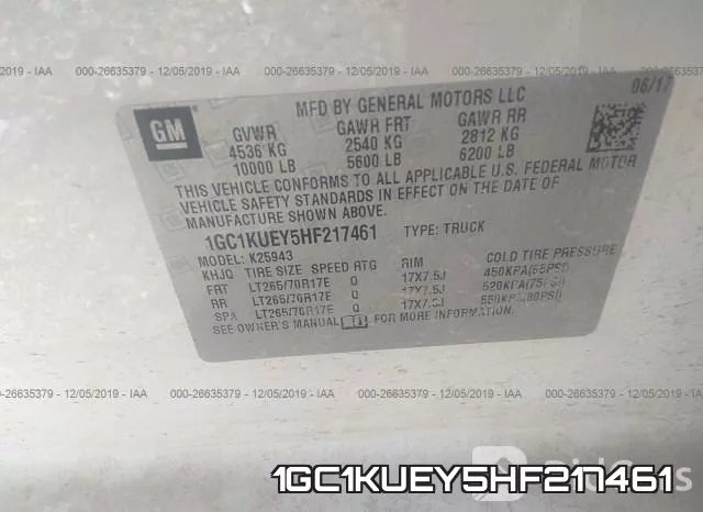 1GC1KUEY5HF217461 фото 9