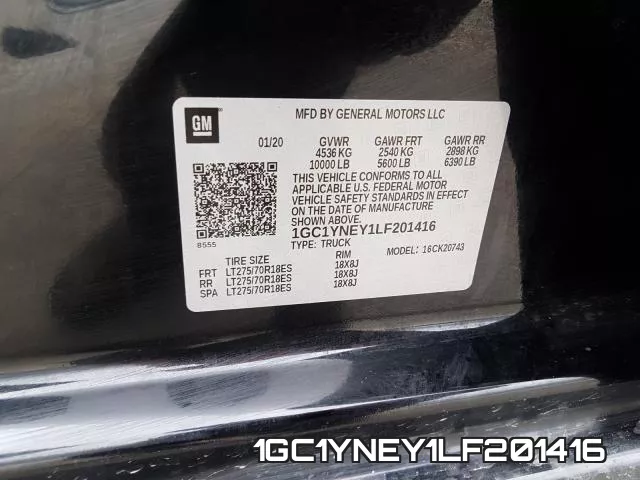 1GC1YNEY1LF201416 фото 2