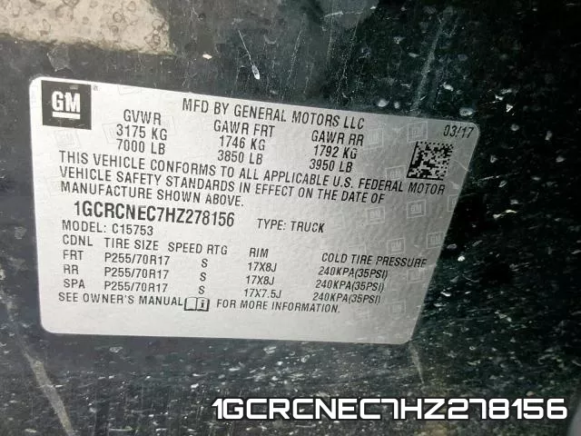 1GCRCNEC7HZ278156 фото 2