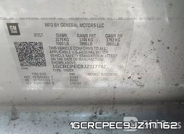 1GCRCPEC9JZ117762 фото 10