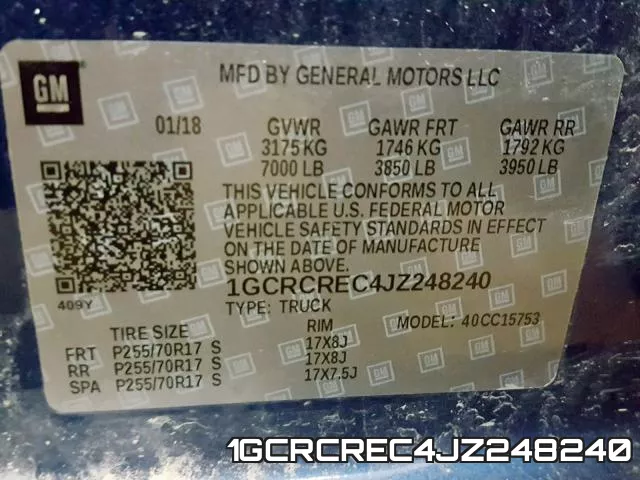 1GCRCREC4JZ248240 фото 2