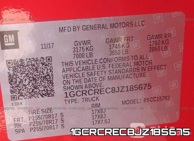 1GCRCREC8JZ185675 фото 10