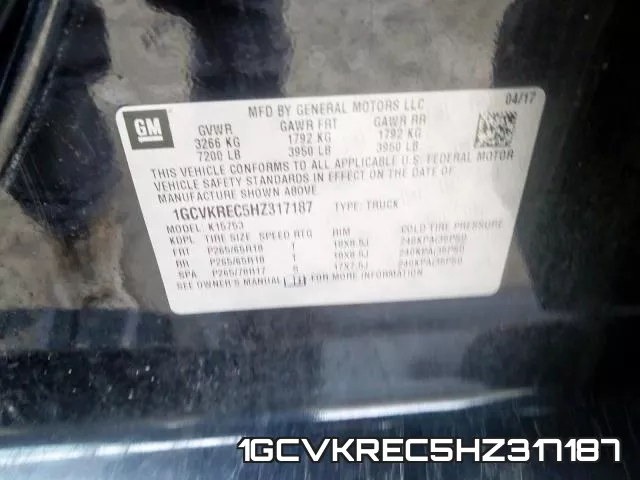 1GCVKREC5HZ317187 фото 2