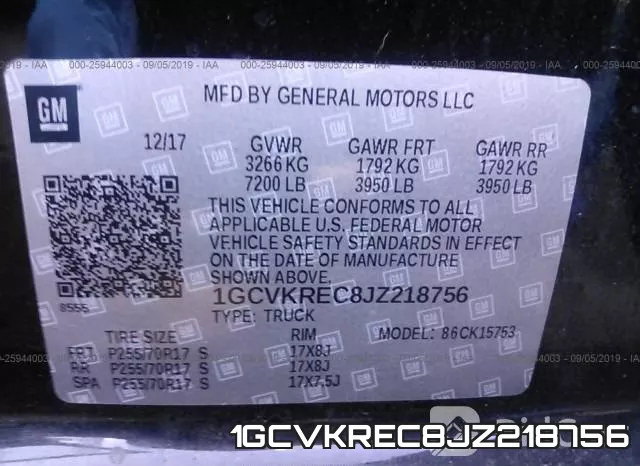 1GCVKREC8JZ218756 фото 9